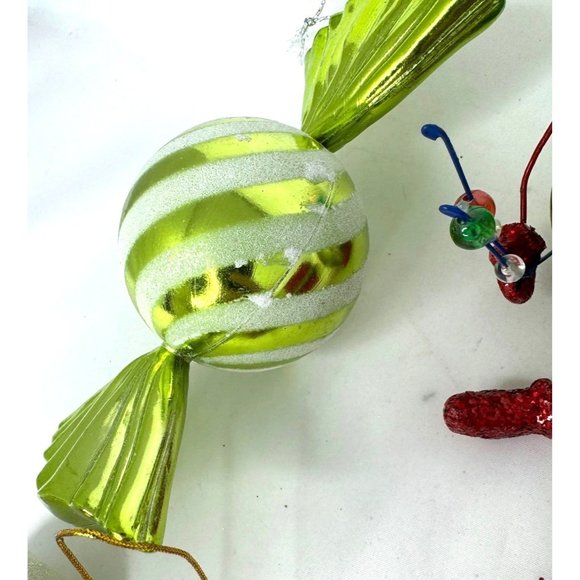 Bright Ornament Lot of 11 Pink Green Red OwlSnowman - Picture 3 of 9